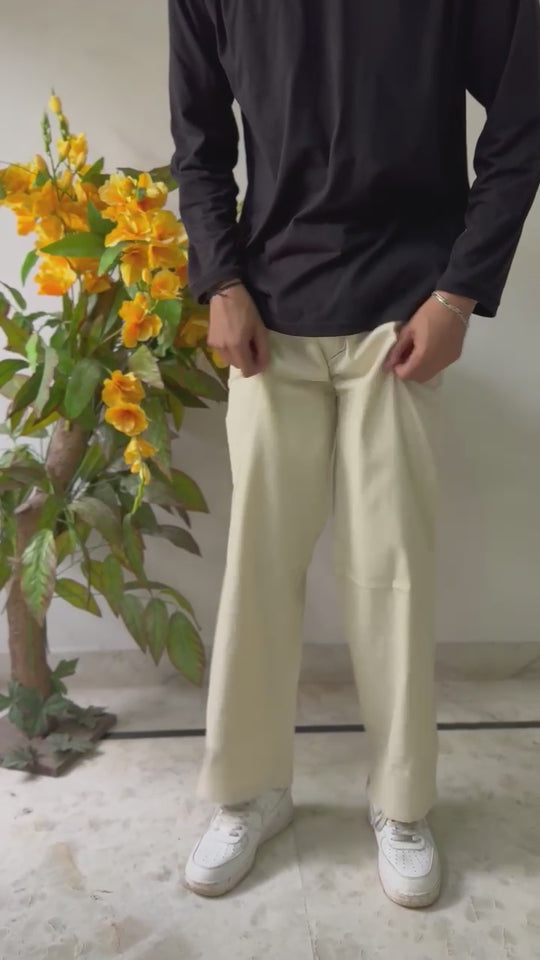 BEIGE KOREAN LINEN PANTS